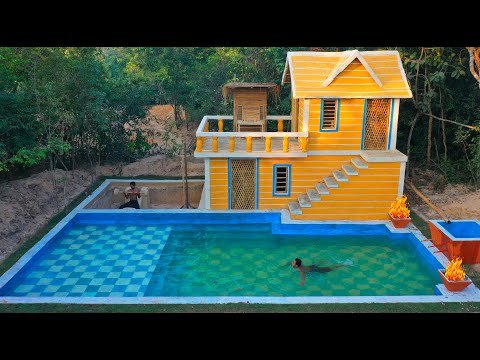  Full Video   Days Building Underground twostory House with Gym room amp Swimming Pool - Primitive Tool thumbnail