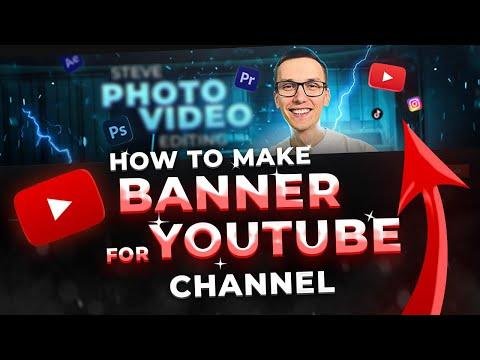 How To Make A YouTube Channel Banner in Photoshop  - Steve Editor thumbnail