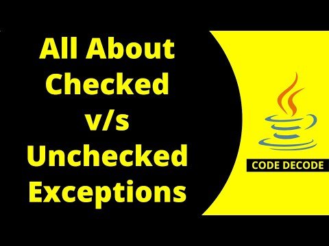 Checked Vs unchecked Exceptions with example in Java Interview Questions and Answers  Code Decode - Code Decode thumbnail