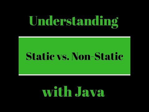 Tutorial  Whats the deal with Static amp NonStatic variables and methods in Java - CodingNomads thumbnail