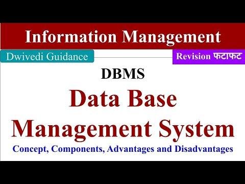 Database Management System DBMS Component of Database System Concept advantages information - DWIVEDI GUIDANCE thumbnail