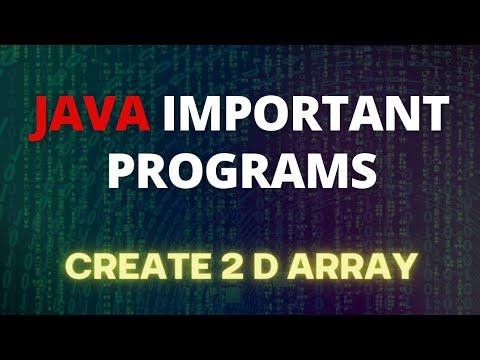 Two Dimensional Array in Java Programming java  arraysinjava arrays - Shubham Reddy thumbnail