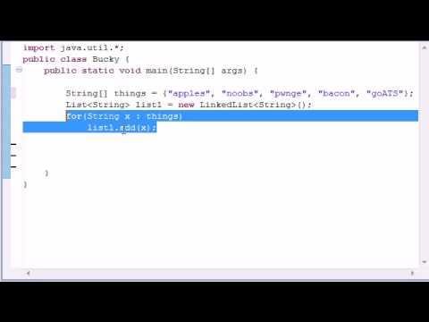 Intermediate Java Tutorial    LinkedList - thenewboston thumbnail