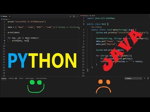 Python in  minutes compared to Java - NeetCode thumbnail