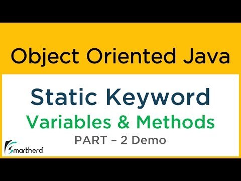 Java STATIC Variable and Methods example Part Object Oriented Java Tutorial  - Smartherd thumbnail