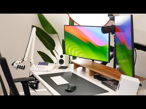 My Insanely Productive YouTube Studio Desk Setup - Think Media thumbnail