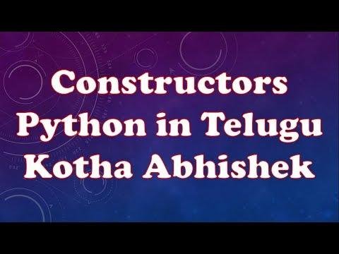 Constructors  in Python in Telugu by Kotha Abhishek - Chintu Tutorials thumbnail