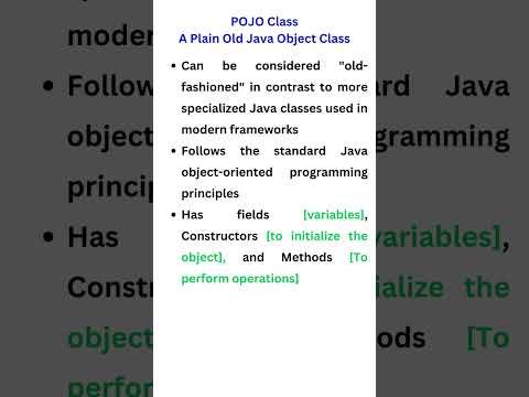 POJO Class  Plain Old Java Object Class  Java Interview Question   Selenium Java - TechBlossom thumbnail