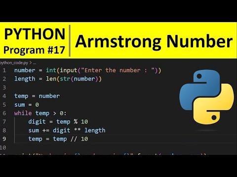 Python Program   Check Armstrong Number in Python - Programming For Beginners thumbnail