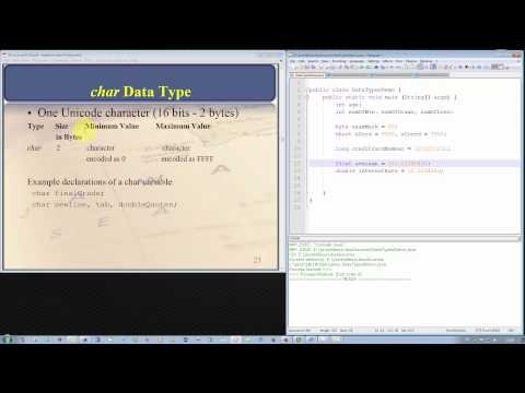 Java Tutorial  Introduction to Data Types Variables and Constants - Martin OConnor thumbnail