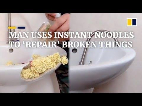 Chinese man uses ramen instant noodles to repair broken things - South China Morning Post thumbnail