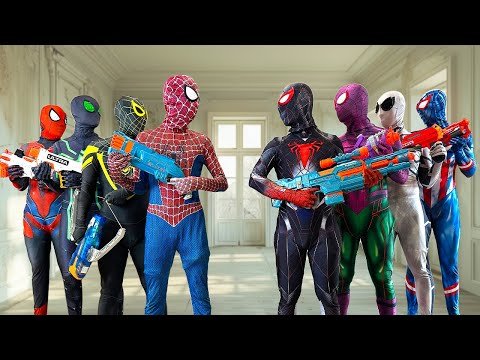 SUPERHEROs Story  TEAM SPIDERMAN NERF GUN and BOXING with BADGUY TEAM  Funny Live Action  - TeamSpider VS thumbnail