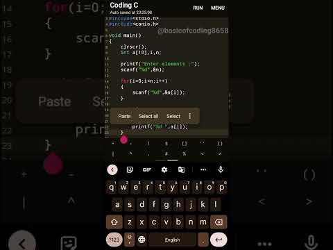 How to create Array with user input in C programming arrayarrayinc basicofcodingcodingcprogram - Basic Of Coding thumbnail