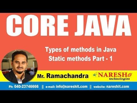 Core Java Tutorial  Types of methods in Java Static methods Part   By MrRamachandra - Naresh i Technologies thumbnail