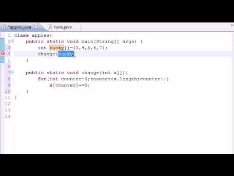 Java Programming Tutorial    Arrays in Methods - thenewboston thumbnail