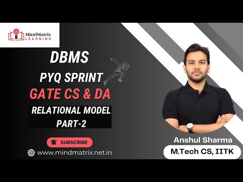 DBMS PYQs Sprint  Part Relational Model  GATE CS amp DA  Anshul Sir  MindMatrix Learning - MindMatrix Learning  GATE CS amp GATE DA thumbnail