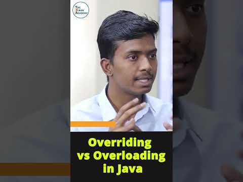 Java Interview Question Overriding vs Overloading in Java  shorts kiransir freshers - The Kiran Academy  Java By Kiran thumbnail