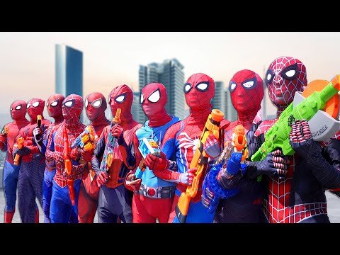 What If  SPIDERMAN in  HOUSE   Hey All SuperHero  Go To Battle Nerf Gun Game  - FLife TV thumbnail