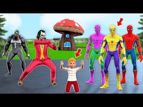 Game  Superhero Pro  Team SpiderMan vs Hulk confronts the Evil Joker to rescue the Football Kid - Spider Power TV thumbnail