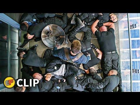 Elevator Fight Scene  Captain America The Winter Soldier  Movie Clip HD K - Filmey Box thumbnail