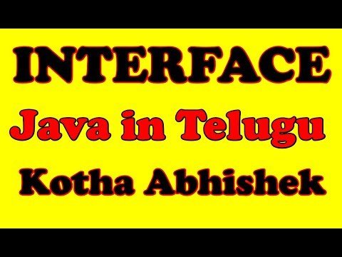 Interfaces in Java in Telugu by Kotha Abhishek - Chintu Tutorials thumbnail