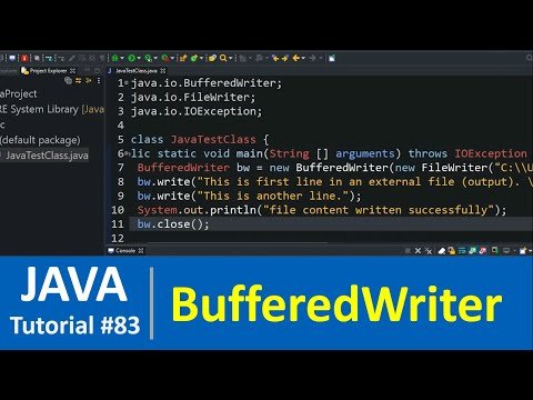 Java Tutorial   Java BufferedWriter Class with Examples File Handling - Programming For Beginners thumbnail