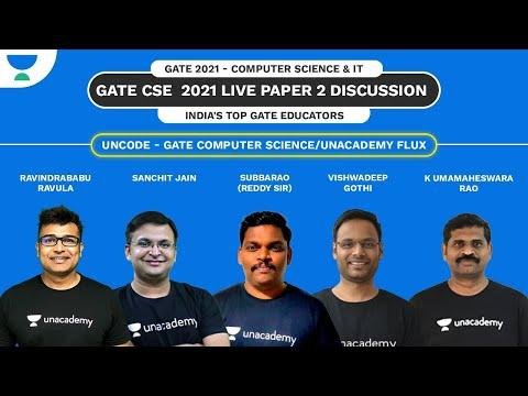 GATE CSE  Live Paper  Discussion  By Indias Top GATE Educators - Unacademy Computer Science thumbnail