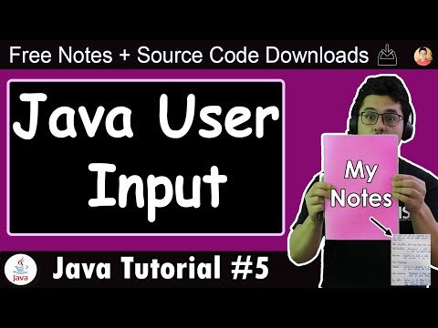 Java Tutorial Getting User Input in Java - CodeWithHarry thumbnail