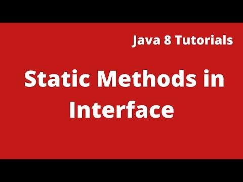 Java  Tutorial   Static method inside interface  Static methods in java  - Tech Freak thumbnail