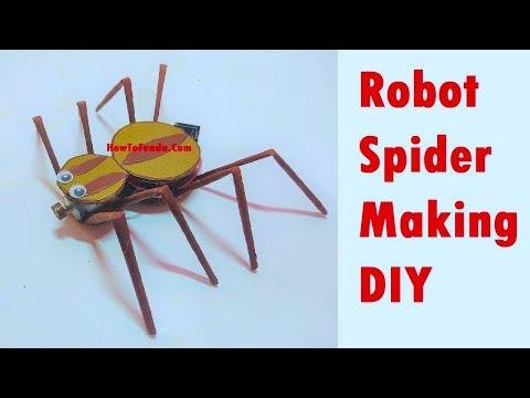 how to make robot spider at home easily d   DIY  at home   howtofunda - howtofunda thumbnail