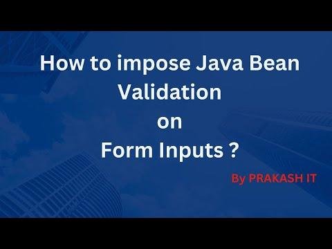 Java Bean Validation  Hibernate Validator  Form input validation  Spring MVC  Spring Tutorial - Prakash IT thumbnail