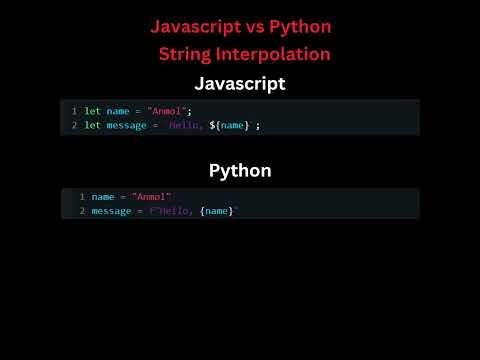 JavaScript vs Python String Interpolation Tutorial javascriptpythoncodingshortsytshorts - CodeWithAnmol thumbnail