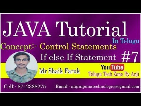 If else If Statement In Java In Telugu  Control Statements In Java In Telugu  Java Tutorial - Telugu Tech Zone By Anji thumbnail