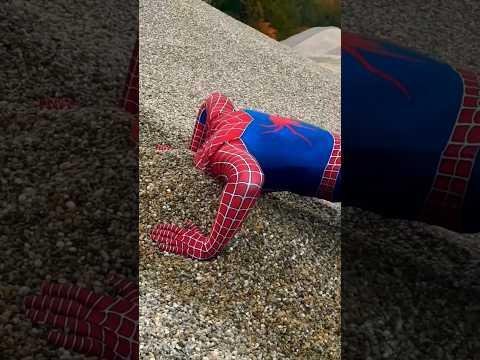 SpiderMan amp Blue Venom STUNTS in Real Life  Funny Moments  shorts - SuperheroTV Shorts thumbnail