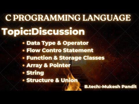 Lec C Programming language topic discussion gate - Mukesh Pandit thumbnail