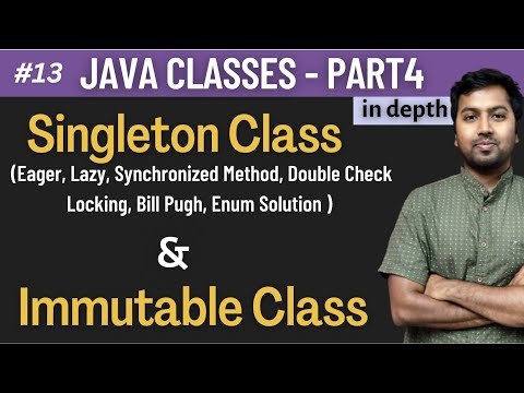  Java Singleton and Immutable Class Explained with Examples  Java Classes in Depth  Part - Concept ampamp Coding  by Shrayansh thumbnail