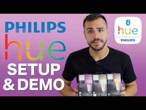 New Bluetooth Philips Hue Lights   Setup and Demo - Justintech thumbnail