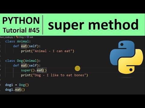 Python Tutorial   super Method in Python Inheritance - Programming For Beginners thumbnail