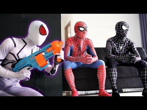 TEAM SPIDERMAN vs BAD GUY TEAM  White Hero Is a BAD GUY   Live Action  - FLife TV thumbnail