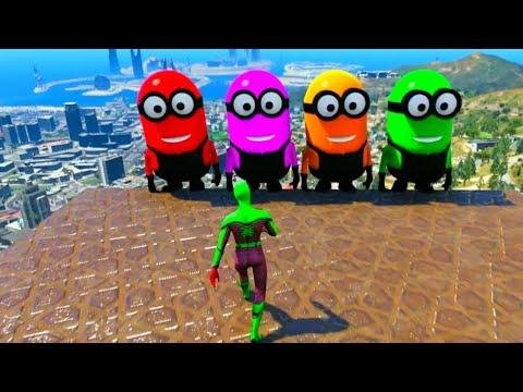 GTA  Epic Ragdolls RED SPIDERMAN VS RED MINION VS GREEN MINION Euphoria Physics amp Funny Fails  - GameTV thumbnail