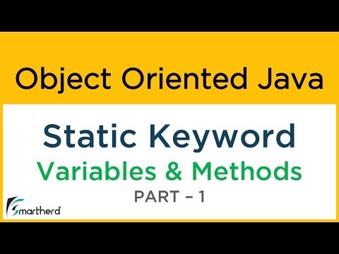 Java STATIC keyword Static Variable and Methods Part Object Oriented Java Tutorial  - Smartherd thumbnail