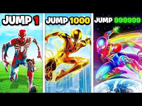 SPIDERMAN Upgrades With EVERY JUMP In GTA  - Bloo thumbnail