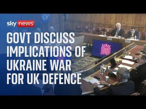 Government discuss the implications of the Ukraine war for UK defence - Sky News thumbnail