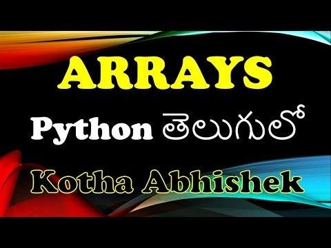 Arrays in Python in Telugu by Kotha Abhishek - Chintu Tutorials thumbnail