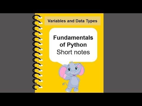 Fundamentals of Python  short notes   Variables and Data Types - Short Note Mind thumbnail