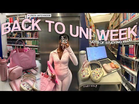 study vlog  back to uni  busy uni days productive study tips success at college - Phedra Dee thumbnail