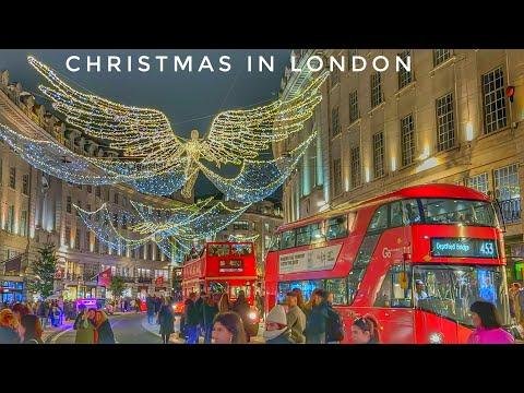 Luxury London Christmas Walk Tour   Central London Christmas Lights amp Market K HDR - LONDON CITY WALK thumbnail