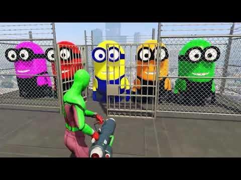 GTA  Epic Ragdolls  SpiderMan Frees Minions with Lazer JumpsFunny moments ep - GameForEver TV thumbnail