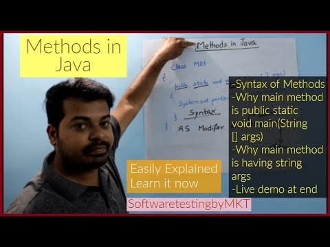 Methods in Java  What exactly is public static void mainString args  Methods Definition - SoftwaretestingbyMKT thumbnail