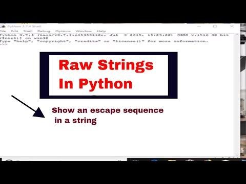 PYTHON TUTORIAL RAW STRINGSHOW TO SHOW ESCAPE SEQUENCE IN STRING - Way To Programming thumbnail